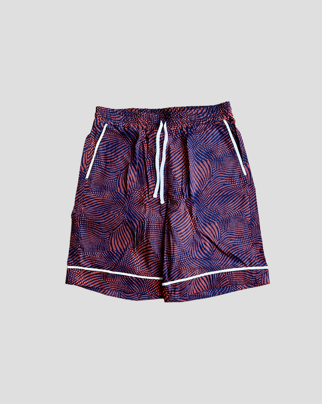 Kitenge Design Lounge Short for Women Floral Red Dots