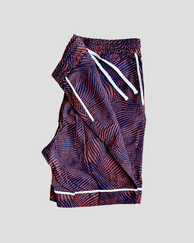 Kitenge Design Lounge Short for Women Floral Red Dots
