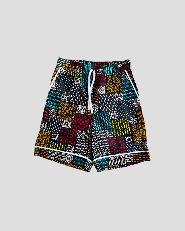 Kitenge Design Lounge Short Women Mudcloth Pattern