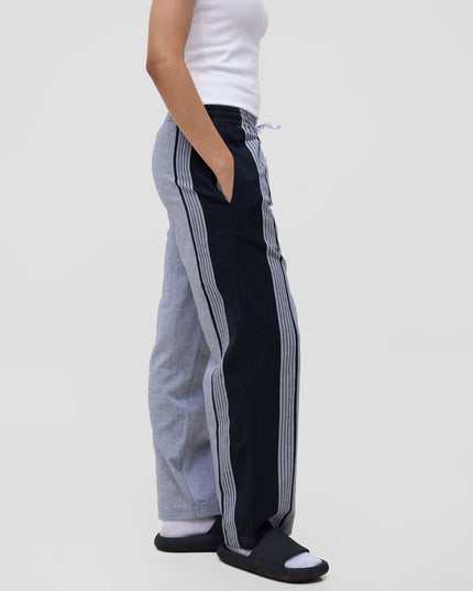 KIKOY TROUSERS IN GREY BLACK STRIPE