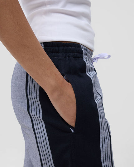 KIKOY TROUSERS IN GREY BLACK STRIPE