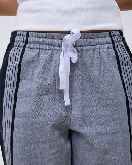 KIKOY TROUSERS IN GREY BLACK STRIPE