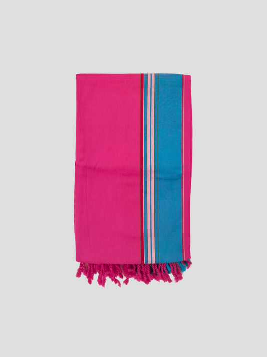 Bright Pink Classic Kikoi Scarf & Shawl - Versatile Comfort