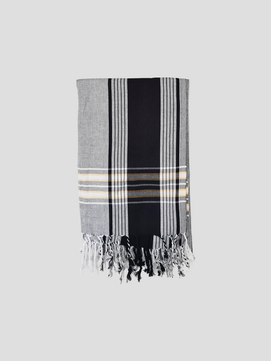 Grey Classic Kikoi Scarf & Shawl - Versatile Comfort