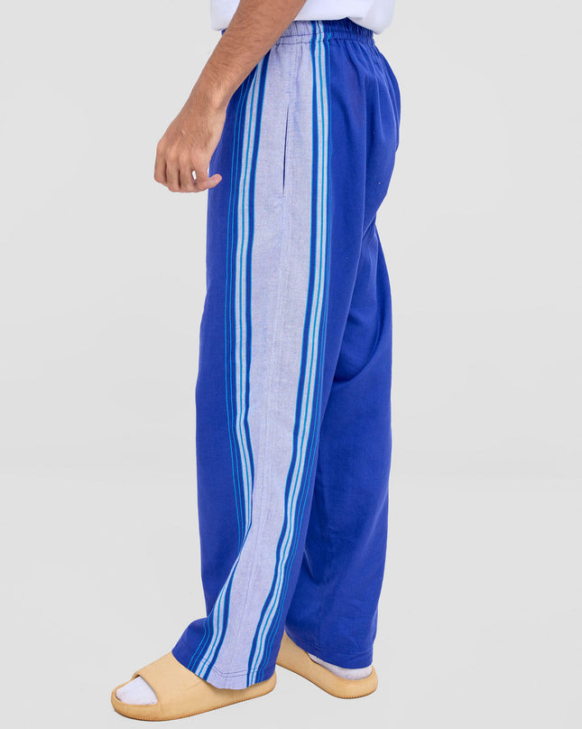 KIKOY TROUSERS IN ROYAL BLUE WHITE STRIPE