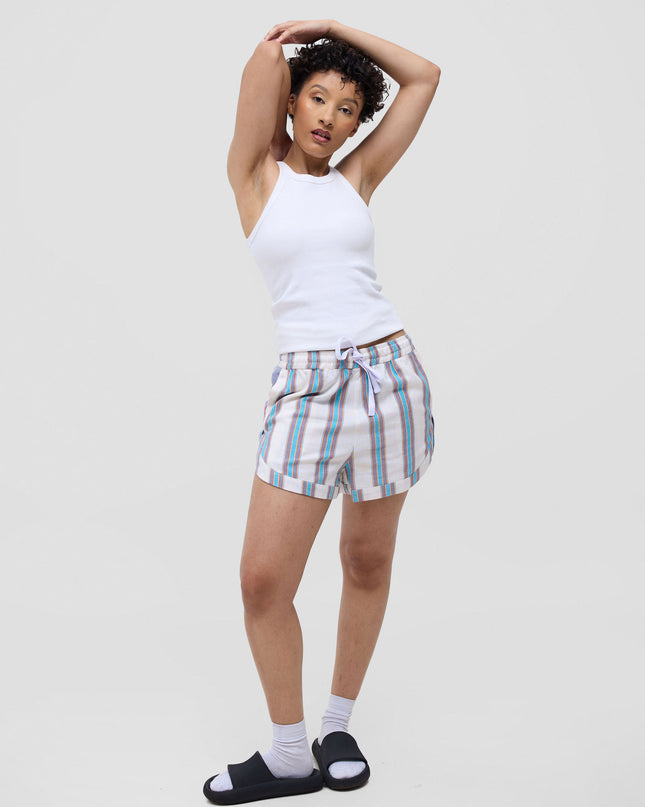 Female model in a kikoy shorts
