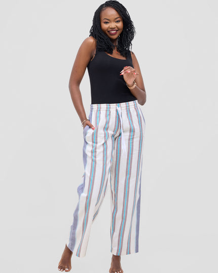 Female model in a Kikoy trouser