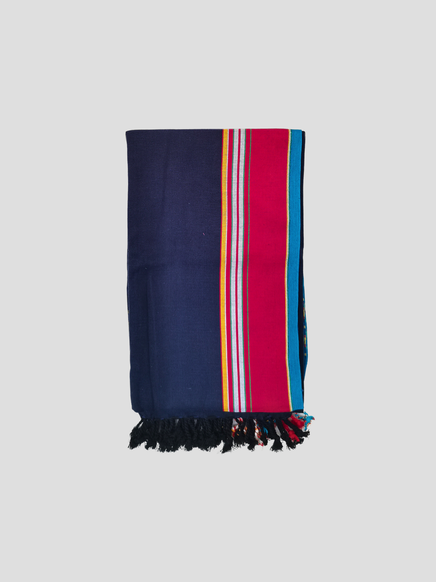 Navy Blue Classic Kikoi Scarf & Shawl - Versatile Comfort