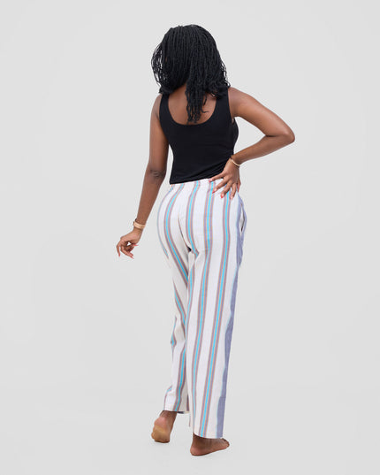 KIKOY YOGA PANTS IN MULTICOLOUR STRIPE