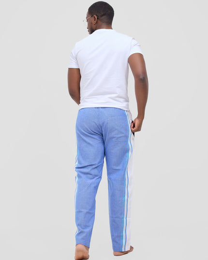 KIKOY TROUSERS IN BLUE WHITE STRIPE