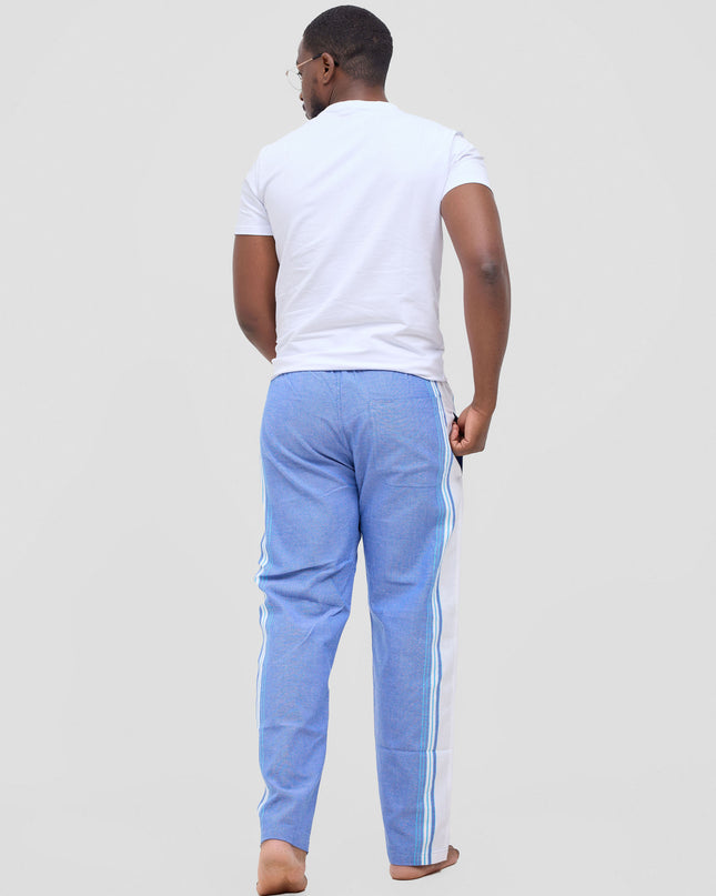 KIKOY TROUSERS IN BLUE WHITE STRIPE