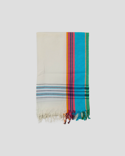 Kikoy Fabric Wrap in Offwhite Blue