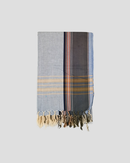 Kikoy Fabric Wrap in Grey Navy