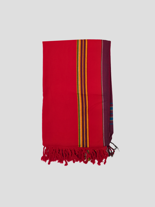 Kikoy Fabric Scarf in Red